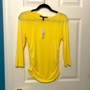 White House Black Market women’s xs fitted, yellow shirt